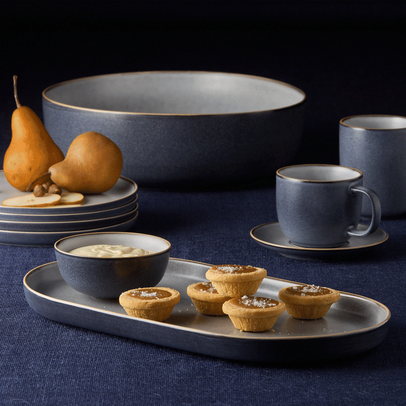 Eclipse Oval Serving Platter 38x20cm Blue Kitchen Warehouse™